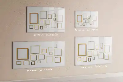 Magnetic glass dry erase board with wooden frames