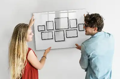 Magnetic marker board with black frame