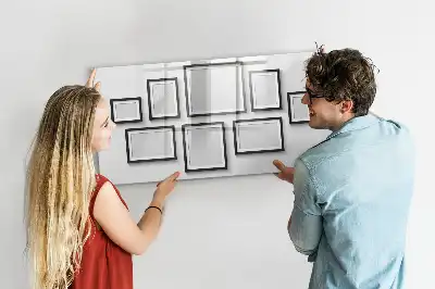 Magnetic marker board with black frame
