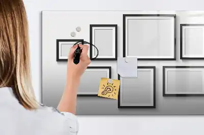 Magnetic marker board with black frame