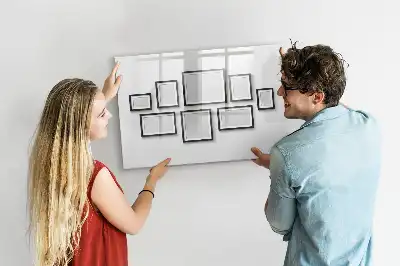 Magnetic marker board with black frame