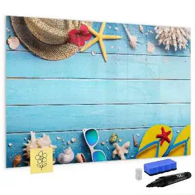 Magnetic marker board beach accessories theme