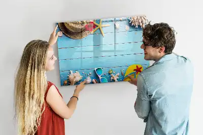 Magnetic marker board beach accessories theme