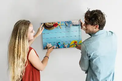 Magnetic marker board beach accessories theme