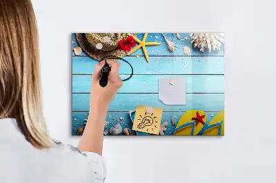 Magnetic marker board beach accessories theme