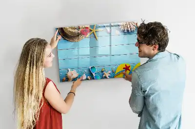 Magnetic marker board beach accessories theme