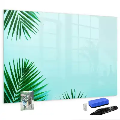 Magnetic marker board palm leaves pattern