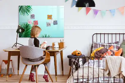 Magnetic marker board palm leaves pattern