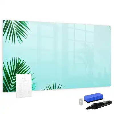 Magnetic marker board palm leaves pattern
