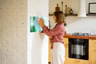 Magnetic marker board palm leaves pattern