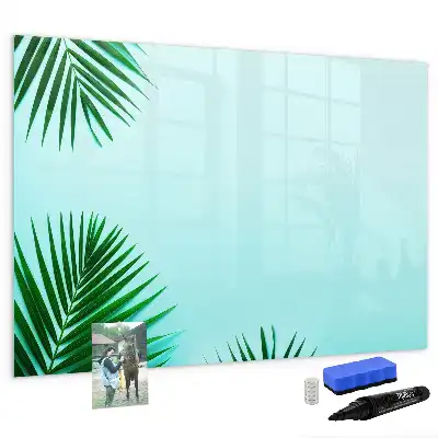 Magnetic marker board palm leaves pattern