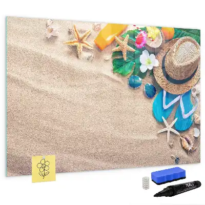 Magnetic glass dry erase board summer accessories