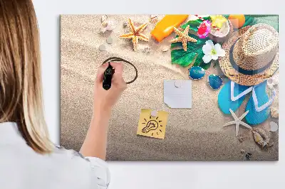 Magnetic glass dry erase board summer accessories