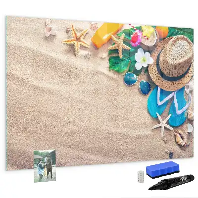 Magnetic glass dry erase board summer accessories