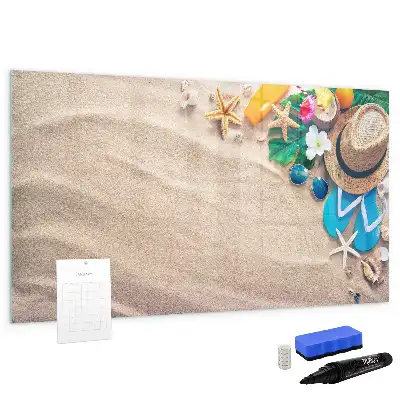 Magnetic glass dry erase board summer accessories