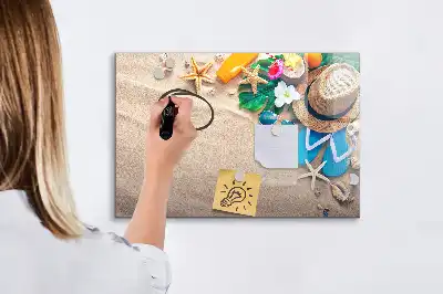 Magnetic glass dry erase board summer accessories