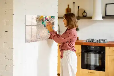 Magnetic glass dry erase board summer accessories