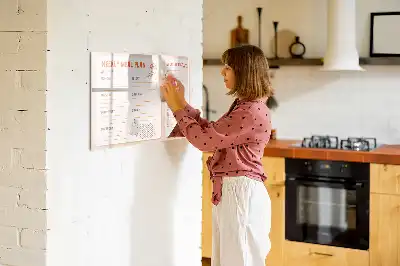 Magnetic meal planner board retro style design