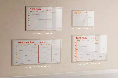 Weekly meal planner magnetic marker board