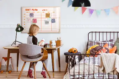 Weekly meal planner magnetic marker board