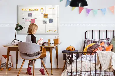 Magnetic marker board for meal schedules