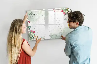 Magnetic glass dry erase board recipe design