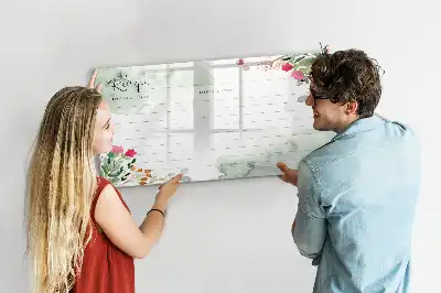 Magnetic glass dry erase board recipe design
