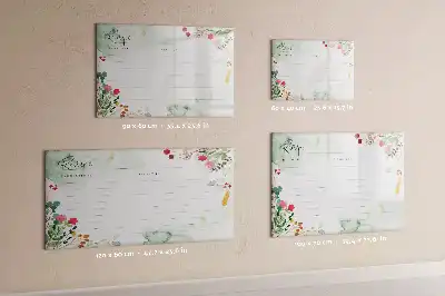 Magnetic glass dry erase board recipe design