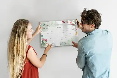 Magnetic glass dry erase board recipe design