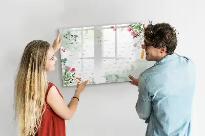 Magnetic glass dry erase board recipe design