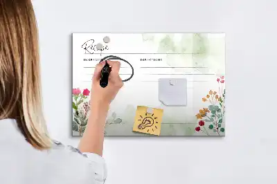 Magnetic marker board recipe spot