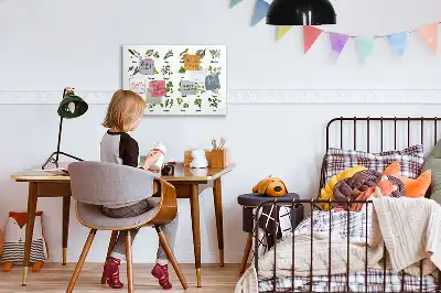 Magnetic marker board tree species theme
