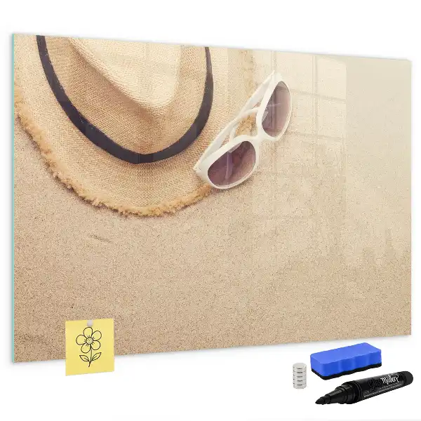 Magnetic glass dry erase board summer accessories
