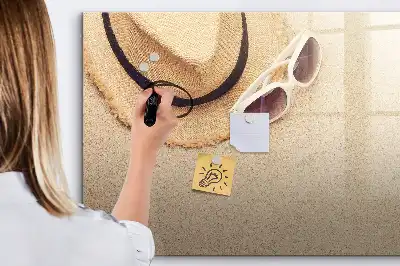 Magnetic glass dry erase board summer accessories