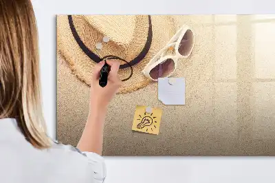 Magnetic glass dry erase board summer accessories