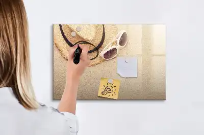 Magnetic glass dry erase board summer accessories