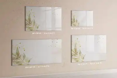 Magnetic glass dry erase board in pastel abstraction design