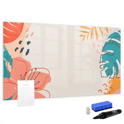 Magnetic marker board hawaiian plants design