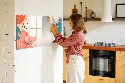 Magnetic marker board hawaiian plants design