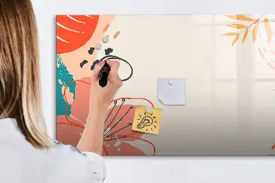 Magnetic marker board hawaiian plants design