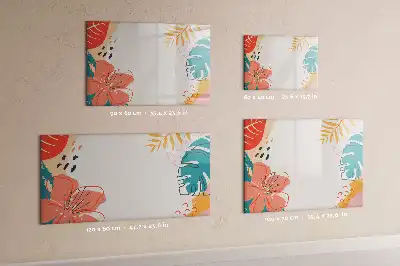 Magnetic marker board hawaiian plants design