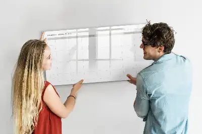 Magnetic glass dry erase board minimalist menu design