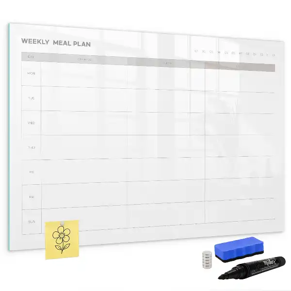 Magnetic marker board simple menu