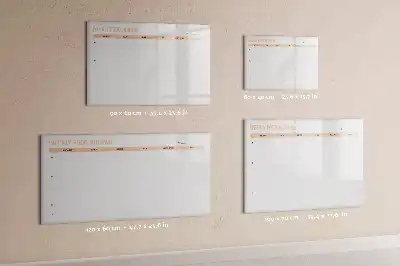 Weekly meal planner magnetic glass dry erase board