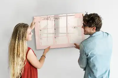 Magnetic marker board charming weekly planner