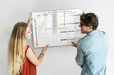 Magnetic marker board weekly menu