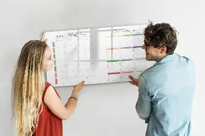 Magnetic marker board weekly menu