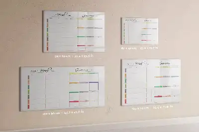 Magnetic marker board weekly menu