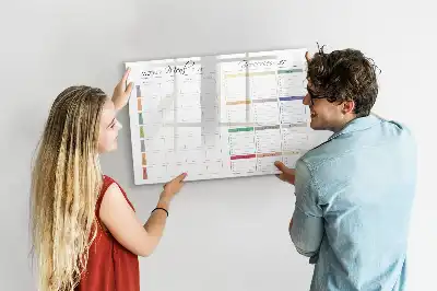 Magnetic marker board weekly menu
