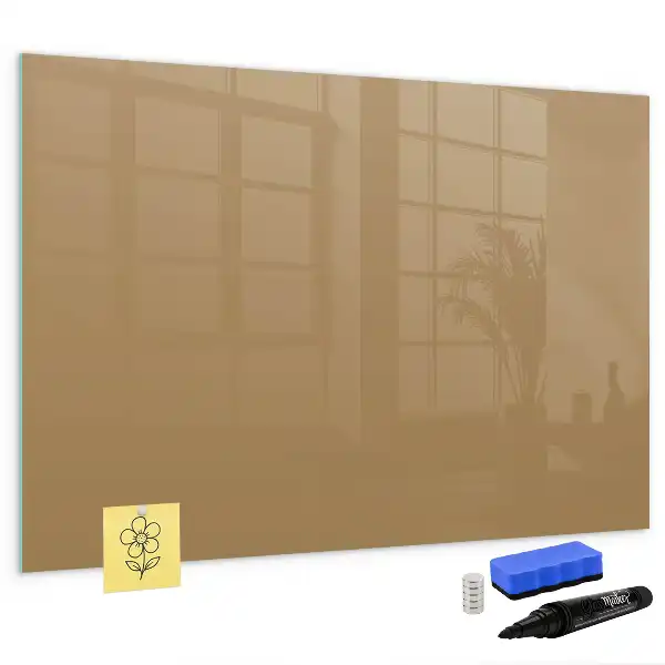 Magnetic marker board in dark beige